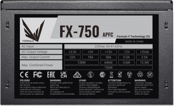   Formula ATX 750W FX-750 (24+4+4pin) APFC 120mm fan 7xSATA RTL