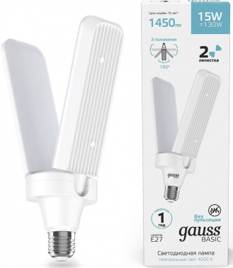   Gauss Basic 11732212 15 .:E27  220B 4000K .... (.:1