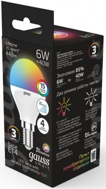   6W E14 RGBW+ LED