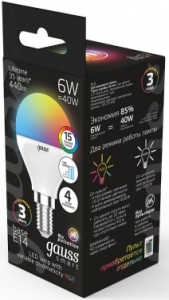   6W E14 RGBW+ LED