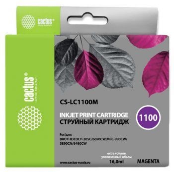   Cactus CS-LC1100M   Brother DCP-385c/6690cw; MFC-990/5890/5895 (16ml)