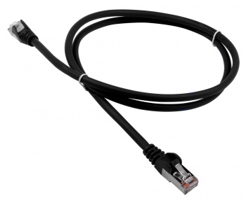 Патч-корд LANMASTER LSZH FTP кат.5e, 10.0 м, черный