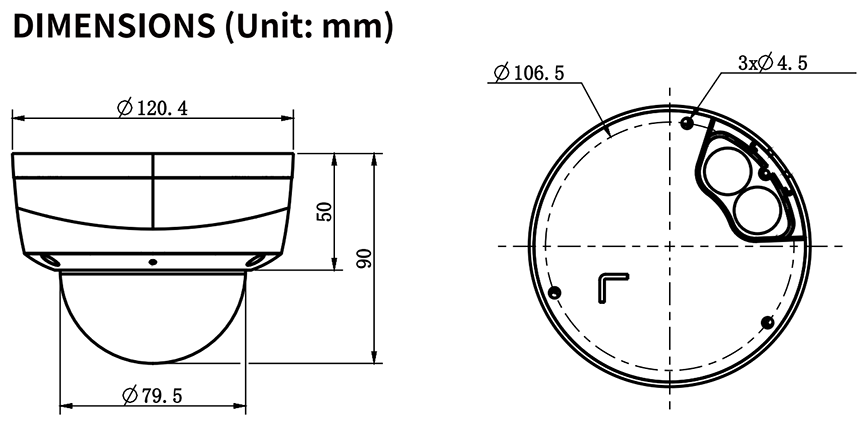 IP  2MP DOME TC-C32KN I3/E/Y/2.8MM TIANDY