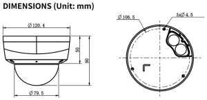 IP  2MP DOME TC-C32KN I3/E/Y/2.8MM TIANDY