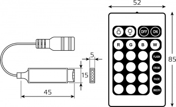  RGB Basic   LED 12V 72W 1/200