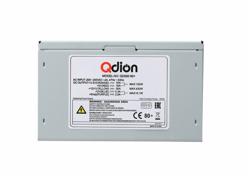   FSP ATX 550W Q-DION QD550 (24+4pin) 120mm fan 2xSATA