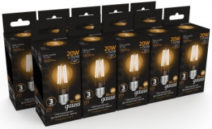  Gauss Filament 60 20W 1800lm 2700 27 LED 1/10/40
