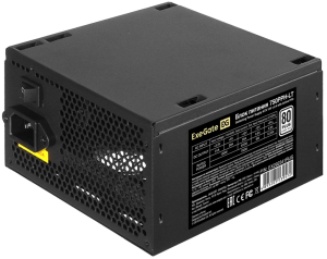   750W ExeGate 80 PLUS 750PPH-LT-OEM (ATX, APFC,  82% (80 PLUS), 12cm fan, 24pin, 2x(
