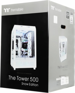  Thermaltake The Tower 500 Snow CA-1X1-00M6WN-00 White,Win,SPCC,Tempered Glass*3,120mm Standar