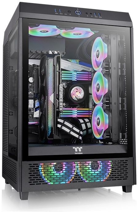  Thermaltake The Tower 500    ATX 1x120mm 3x140mm 4xUSB3.0 2xUSB3.1 audio bott PSU