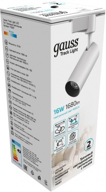  GAUSS   16W 1680lm 4000K 180-220V IP20 65*206  LED 1/40 TR081
