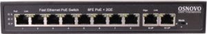  PoE OSNOVO SW-20820(120W), 8 x FE   PoE (IEEE 802.3af/at), 2 x GE,  30W  