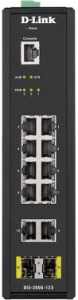   D-Link DIS-200G-12S/A1A, L2 Managed Industrial Switch with 10 10/100/1000Base-T and 2 10