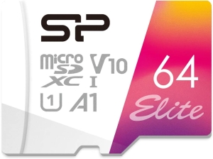   microSD 64GB Silicon Power Elite A1 microSDXC Class 10 UHS-I U3 100 Mb/s (SD )