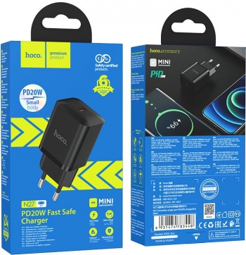  ./. Hoco N27 Black 20W 3A+2.22A+1.67A (PD+QC+AFC) USB-C  