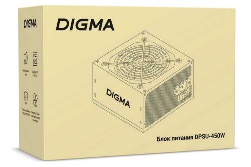   Digma ATX 450W DPSU-450W (20+4pin) 120mm fan 3xSATA RTL