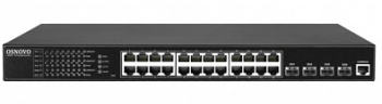 Гигабитный L3 PoE коммутатор на 28 портов, 24 *10/100/1000 Base-T PoE, 4*10G SFP+ Uplink, PoE на пор