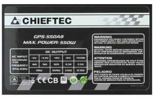   Chieftec 550W RTL GPS-550A8 {ATX-12V V.2.3 PSU with 12 cm fan, Active PFC, fficiency >8