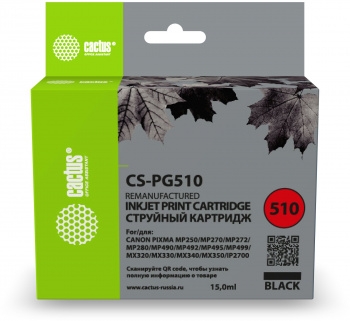   Cactus CS-PG510   Canon Pixma MP240/ MP250/MP260/ MP270 (9ml)