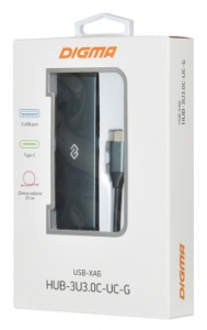  USB-C Digma HUB-3U3.0-UC-G 4. 