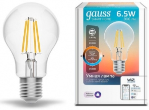    Gauss Smart Home DIM+CCT E27 A60 6,5 2000-6500  1/10/40