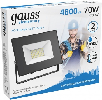   LED 70 IP65 6500 . Gauss 613100370