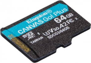    Kingston 64GB microSDXC Canvas Go Plus 170R A2 U3 V30 Single Pack w/o ADP EAN: 740617301