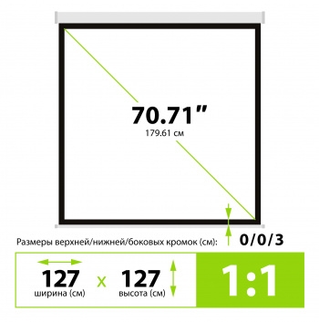  Cactus 127x127 Wallscreen CS-PSW-127X127 1:1 -  