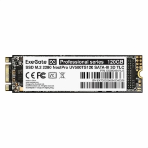 SSD  ExeGate EX280464RUS UV500MNextPro 120 Gb M.2 2280  3D TLC (SATA-III)