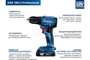 - Bosch GSR 185-LI . : (  ) (06019K3000)