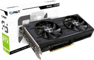 Palit PA-RTX3060 DUAL 12Gb LHR GDDR6 1320/15000 HDMIx1 DPx3 HDCP