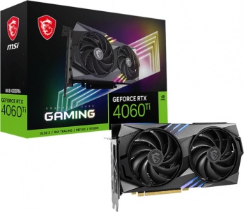  MSI PCI-E 4.0 RTX 4060 Ti GAMING 8G NVIDIA GeForce RTX 4060TI 8192Mb 128 GDDR6 2550/18000