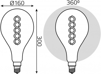  Filament 160 8W 620lm 2400 27 golden flexible LED