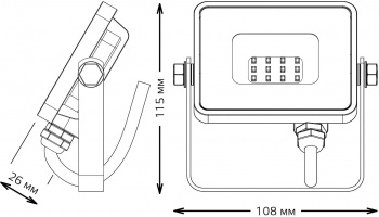   Led Qplus 10 IP65 6500 . Gauss 613511310