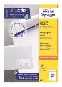  Avery Zweckform 3422 A4 70x35 24  /70/2/100./ . 
