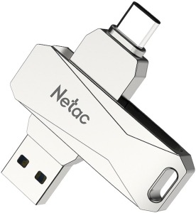   USB Drive Netac U782C dual USB3.0+TypeC 128GB, retail version