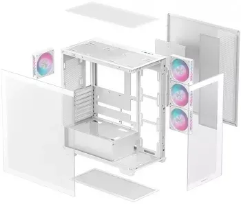  MidiTower Deepcool CG580 white (ATX,  , 2xUSB3.0 Type-A) (R-CG580-WHNDA0-G-1)