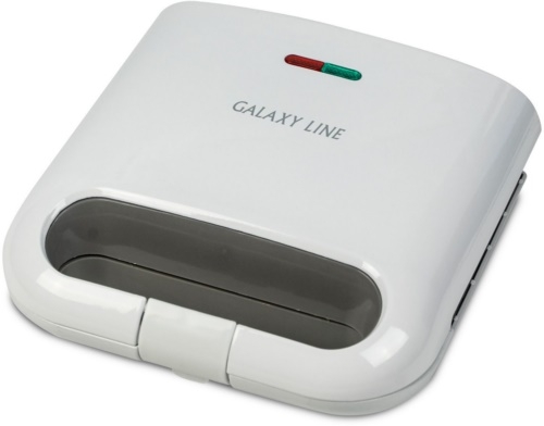 Сэндвич-тостер GALAXY LINE GL 2962, белый, с несъемными пластинами, 800 Вт, индикаторы нагрева и сет