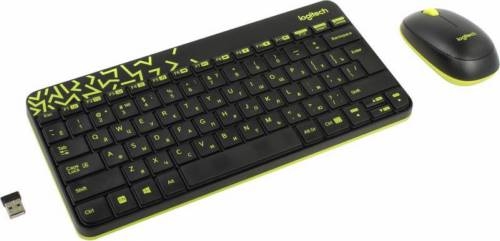 Клавиатура + мышь Logitech Wireless Desktop MK240 Nano Black Retail Combo