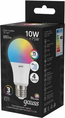  A60 10W E27 RGBW  LED 1/50