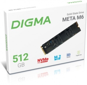  SSD Digma PCI-E 4.0 x4 512Gb DGSM4512GM63T Meta M6 M.2 2280