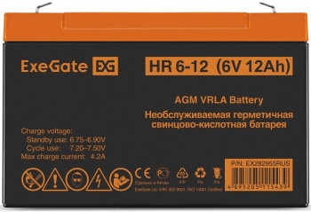 ExeGate HR 6-12 (6V 12Ah),  F1