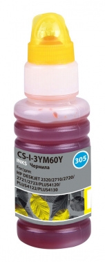 Чернила Cactus CS-I-3YM60Y желтый100мл для HP DeskJet 2710/2120/2721/2722/2723