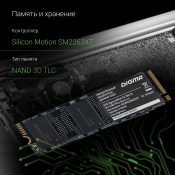 SSD Digma 256Gb PCI-E x4 DGSM3256GS33T MEGA S3 M.2 2280