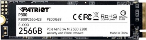  SSD Patriot P300 256GB, M.2 2280, P300P256GM28, PCIe 3x4, NVMe, 1700/1100, RET