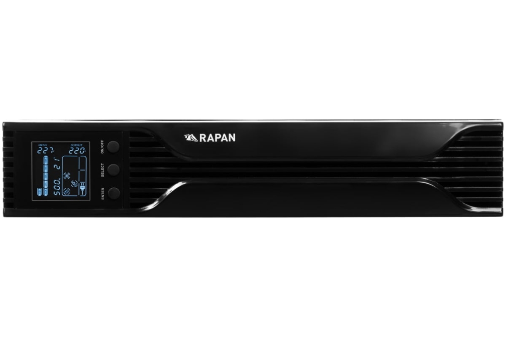   RAPAN-UPS 3000-RACK-IN-4X9 {Line-interactive, 3000/2100, USB, 2 EURO,  4x 9Ah, 
