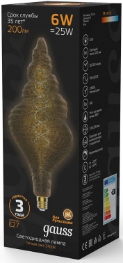  . Gauss Filament Vintage 6 .:E27  220B 2400K .... (.:1) (16
