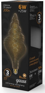  . Gauss Filament Vintage 6 .:E27  220B 2400K .... (.:1) (16