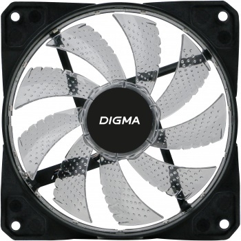  Digma DFAN-FRGB2 120x120x25mm 3-pin 4-pin (Molex)23dB 115gr LED Ret