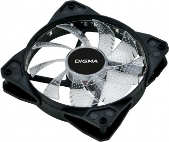  Digma DFAN-FRGB2 120x120x25mm 3-pin 4-pin (Molex)23dB 115gr LED Ret